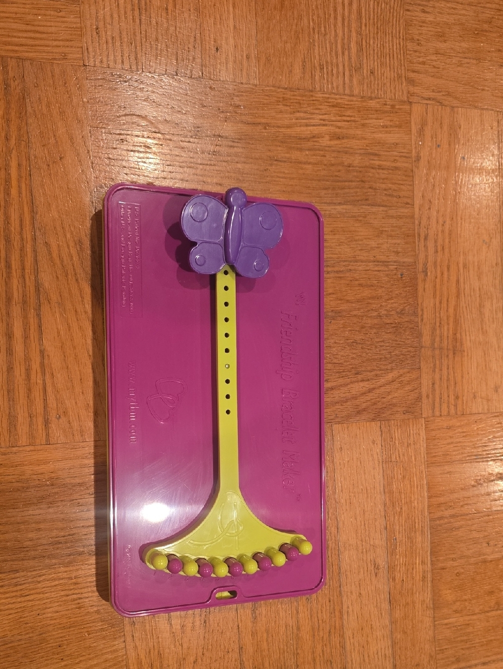 Kids Butterfly Embordary String Maker - Purple & Lime Green